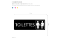 Plaques Toilettes Mixtes 5 x 15 cm