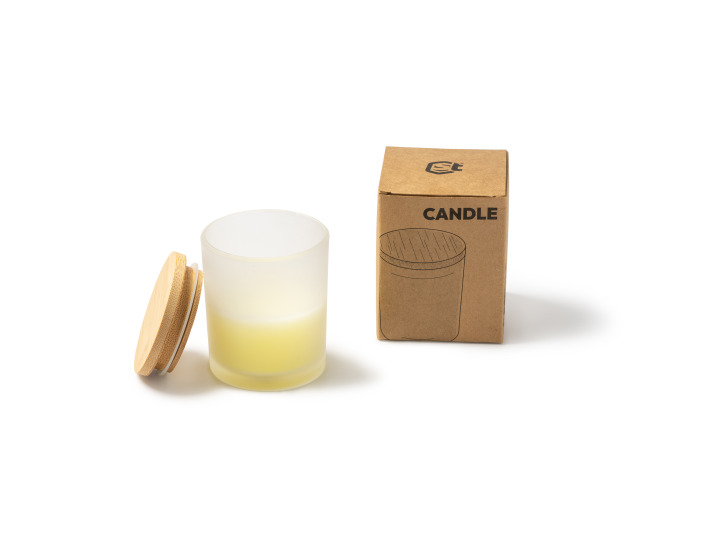 Bougie Parfumée Vanille avec Couvercle Bambou Personnalisé VANILA