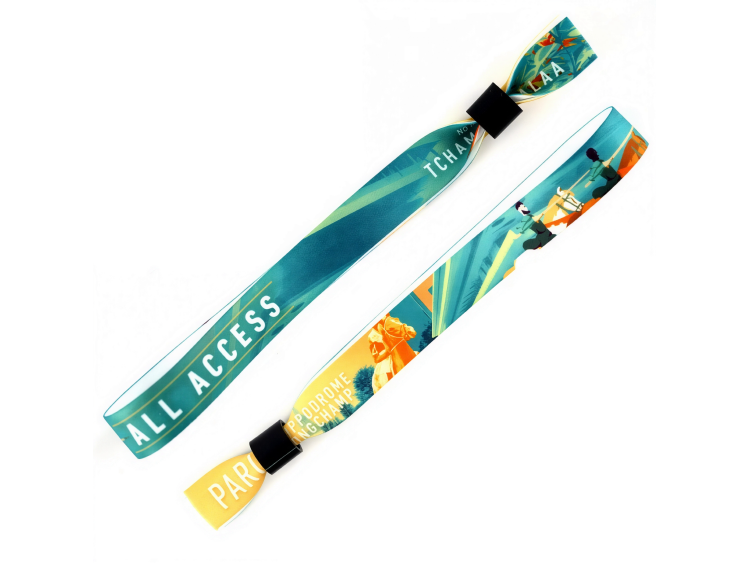 Bracelets en tissus personnalis&eacute;s pour &eacute;v&egrave;nements