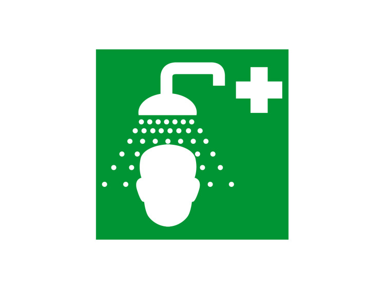 Évacuation Sécurité - E087 - Douche de secours - Panneau Signalétique Norme ISO 7010