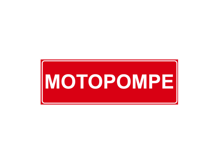 Incendie - F149 - Motopompe - Panneau Signalétique Norme ISO 7010