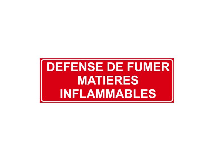Incendie - F151 - Défense de fumer matières inflammables - Panneau Signalétique Norme ISO 7010