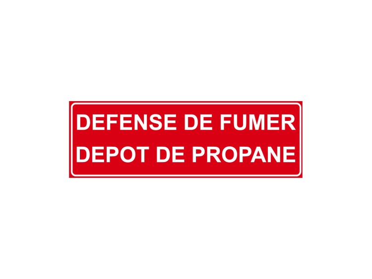 Incendie - F153 - Défense de fumer dépôt de propane - Panneau Signalétique Norme ISO 7010