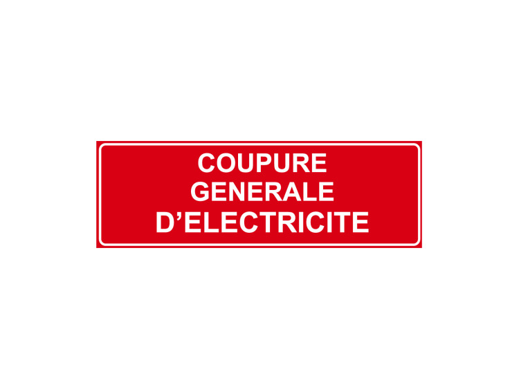 Incendie - F164 - Coupure générale d'électricité - Panneau Signalétique Norme ISO 7010