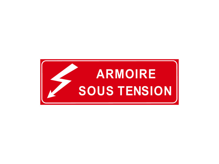 Interdiction  P308  Armoire sous tension  Panneau Signalétique Norme ISO 7010