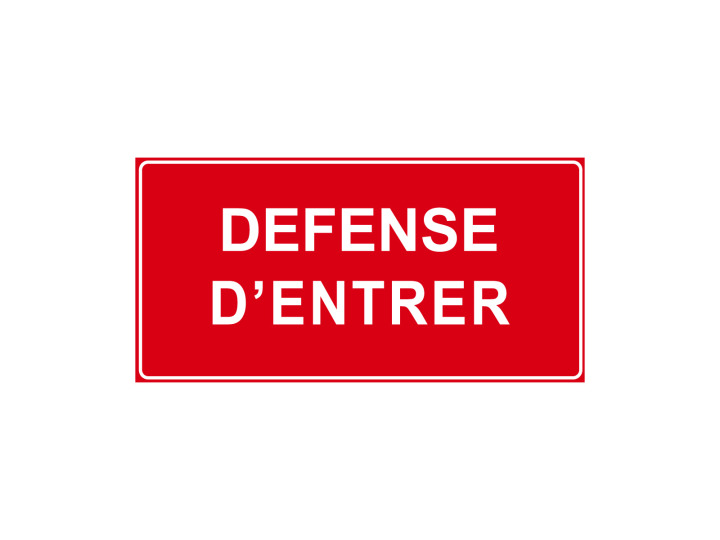 Interdiction  P903  Défense dentrer  Panneau Signalétique Norme ISO 7010