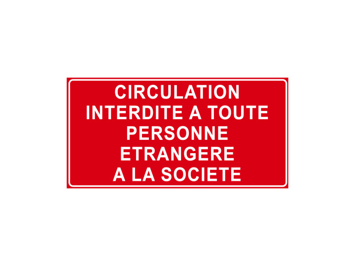 Interdiction  P909  Circulation interdite à toute personne étrangère à la société  Norme ISO 7010