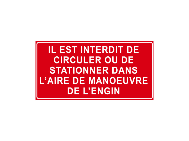 Interdiction  P919  Interdit de circuler  stationner  aire de manœuvre  Norme ISO 7010