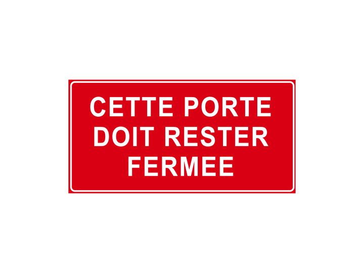 Interdiction  P920  Cette porte doit rester fermée  Panneau Signalétique Norme ISO 7010