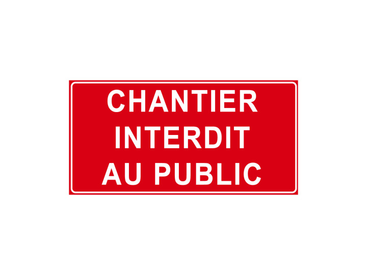 Interdiction  P926  Chantier interdit au public  Panneau Signalétique Norme ISO 7010