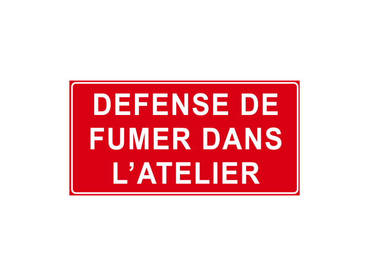 Interdiction  P928  Défense de fumer dans latelier  Panneau Signalétique Norme ISO 7010