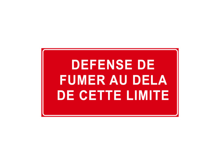 Interdiction  P930  Défense de fumer audelà de cette limite  Panneau Norme ISO 7010