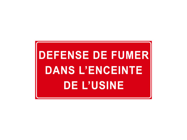 Interdiction  P931  Défense de fumer dans lenceinte de lusine  Panneau Norme ISO 7010