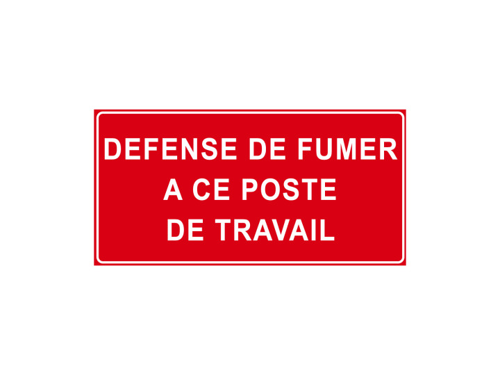 Interdiction  P932  Défense de fumer à ce poste de travail  Panneau Norme ISO 7010