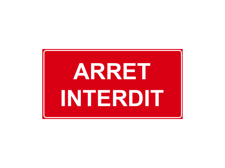 Interdiction  P936  Arrêt Interdit  Panneau Signalétique Norme ISO 7010