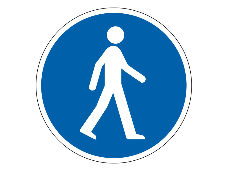 Obligation - M225 - passage piétons - Panneau Signalétique Norme ISO 7010