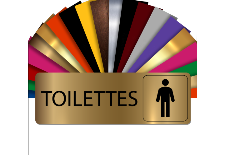 Plaques Toilettes Hommes 5 x 15 cm
