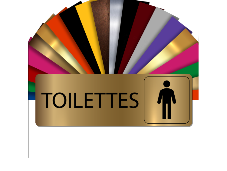 Plaques Toilettes Hommes 5 x 15 cm