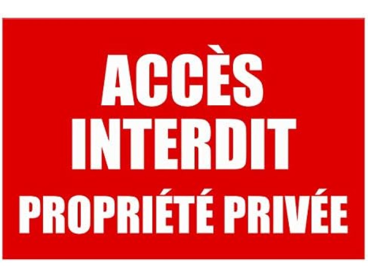 Panneau Accès Interdit  Propriété Privée  Panneau PVC