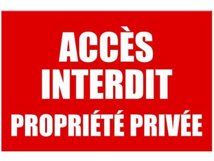 Panneau "Accès Interdit - Propriété Privée" - Panneau PVC