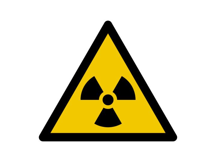 Panneau davertissement  Signalétique W003  Danger Matières radioactives ou radiations ionisantes