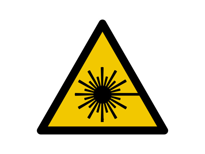 Panneau davertissement  Signalétique W004  Danger Rayonnement laser