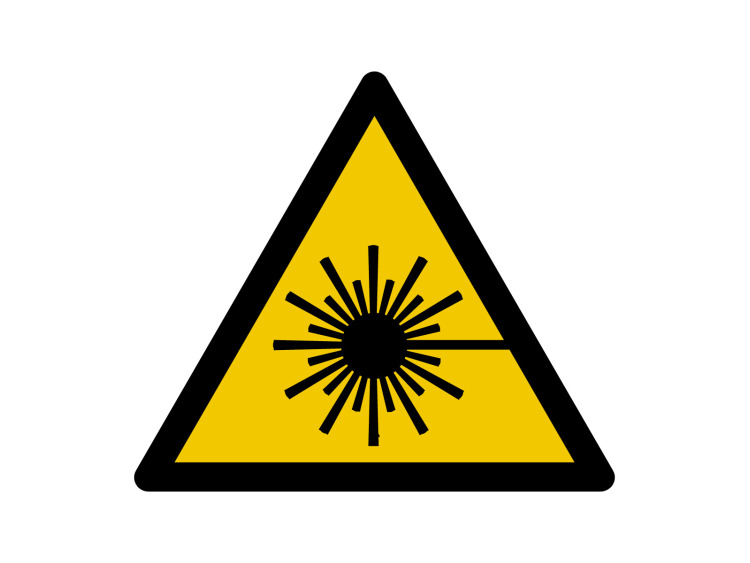 Panneau d'avertissement - Signalétique W004 - Danger Rayonnement laser