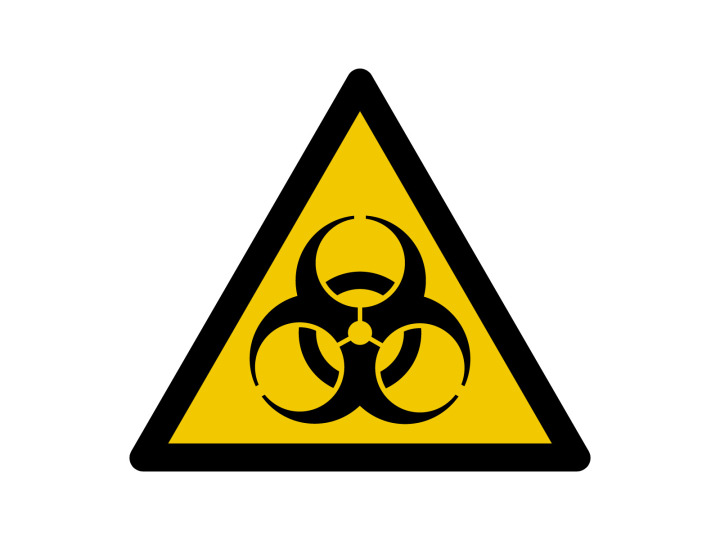 Panneau davertissement  Signalétique W009  Danger Risques biologiques