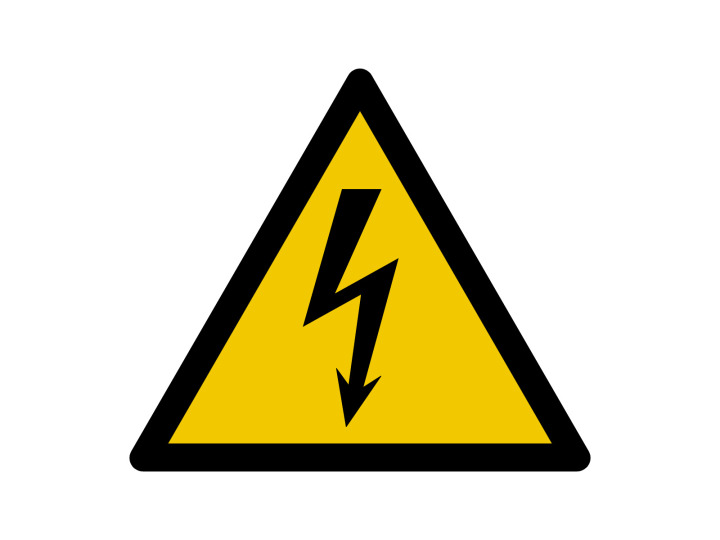 Panneau davertissement  Signalétique W012  Danger Electricité