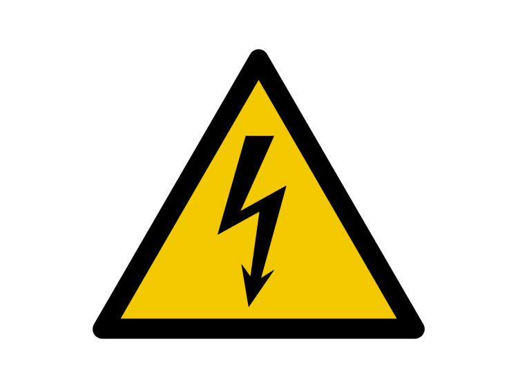 Panneau d'avertissement - Signalétique W012 - Danger Electricité