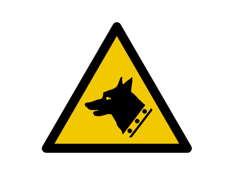 Panneau d'avertissement - Signalétique W013 - Danger Chien de garde