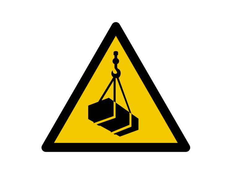 Panneau d'avertissement - Signalétique W015 - Danger Charges suspendues