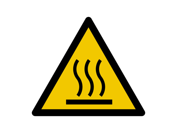 Panneau davertissement  Signalétique W017  Danger Surfaces chaudes