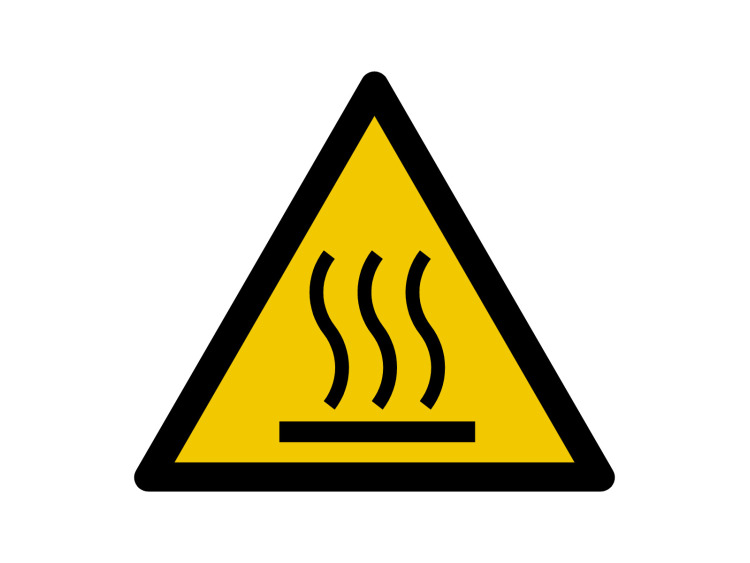 Panneau d'avertissement - Signalétique W017 - Danger Surfaces chaudes