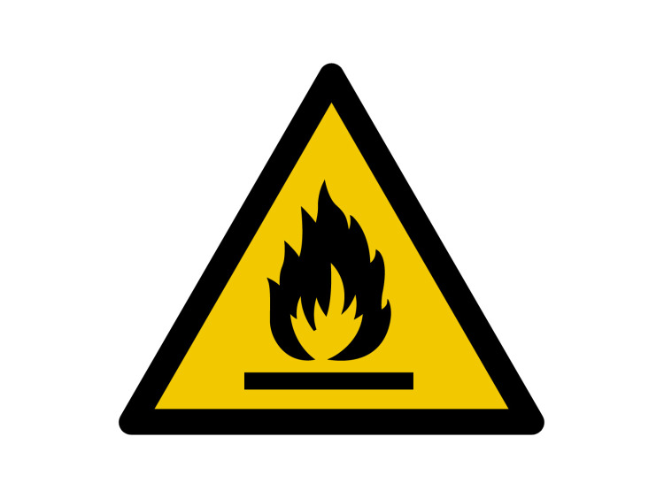 Panneau d'avertissement - Signalétique W021 - Danger Matières inflammables