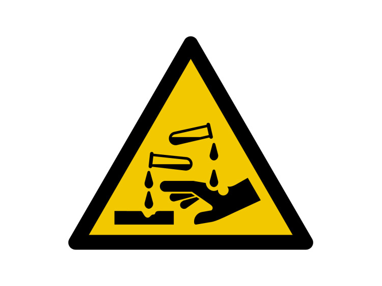Panneau d'avertissement - Signalétique W023 - Danger Substances corrosives