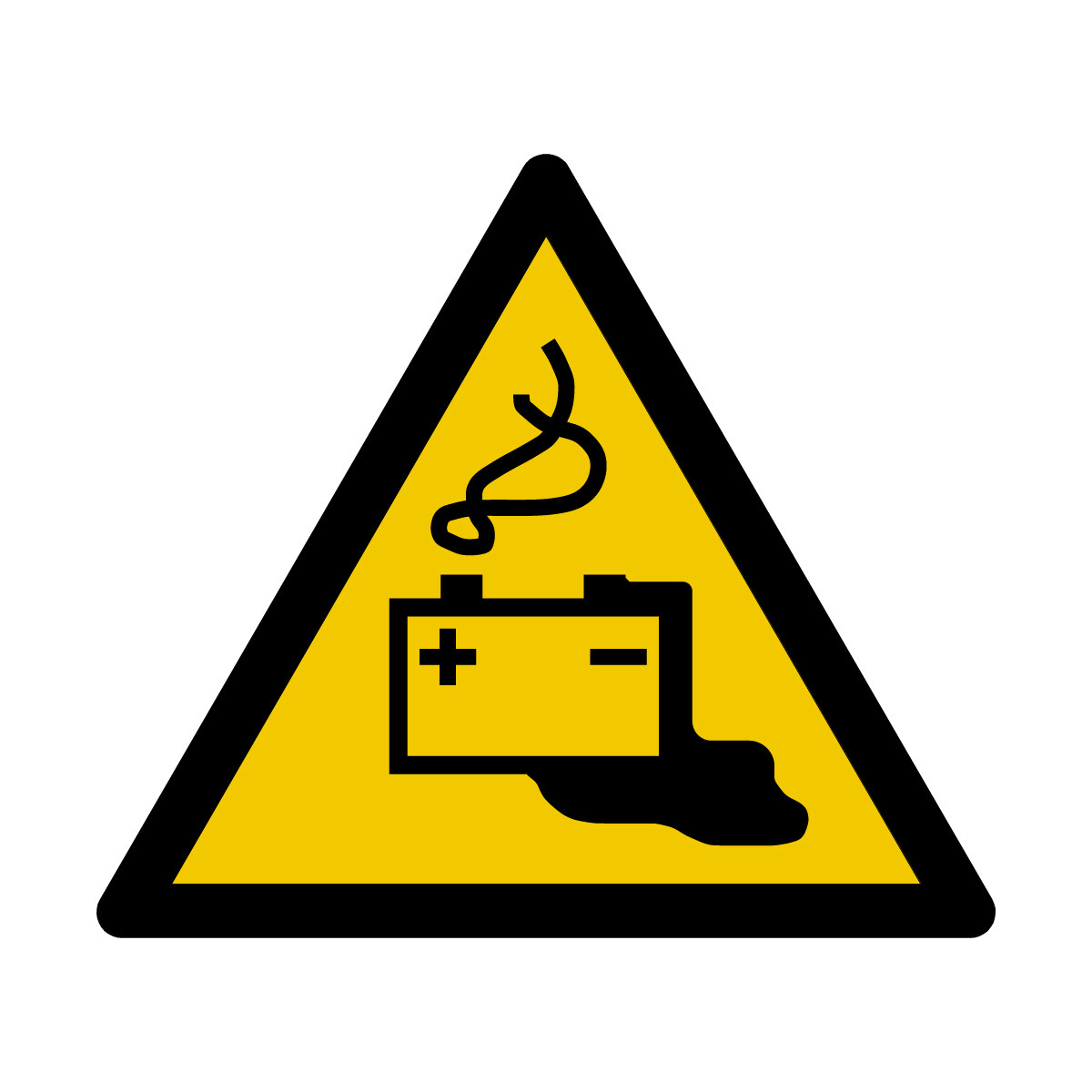 W026 Panneau Danger Charge de la batterie en cours | GRAVURE CONCEPT