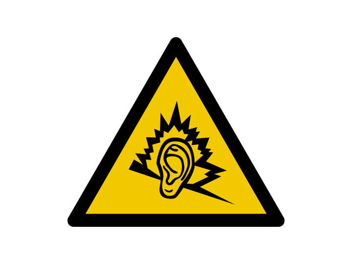 Panneau davertissement  Signalétique W159  Danger niveau sonore