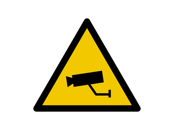 Panneau davertissement  Signalétique W161  Surveillance vidéo