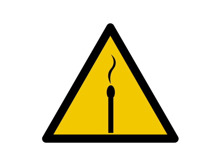 Panneau d'avertissement - Signalétique W165 - Toute flamme interdite