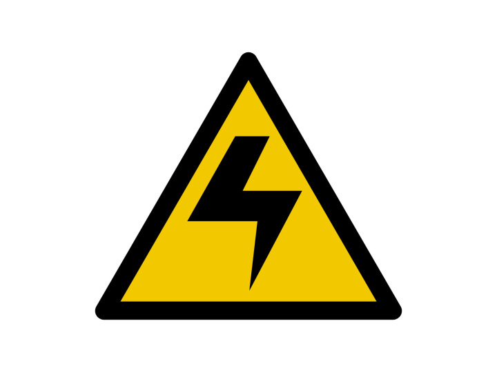 Panneau davertissement  Signalétique W177  Danger Electricité