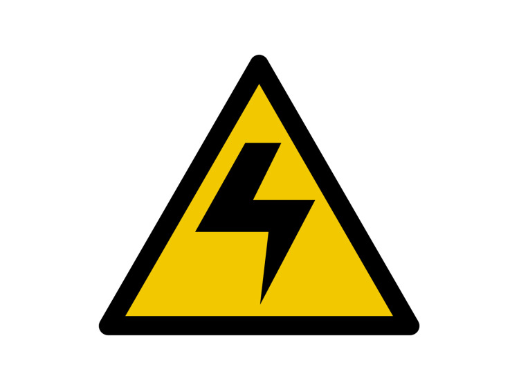 Panneau d'avertissement - Signalétique W177 - Danger Electricité