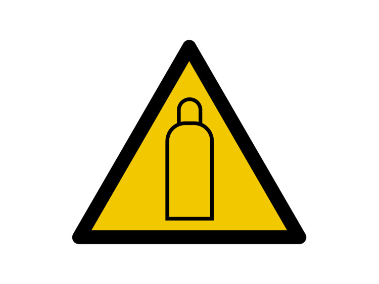 Panneau d'avertissement - Signalétique W180 - Bouteille de gaz vide