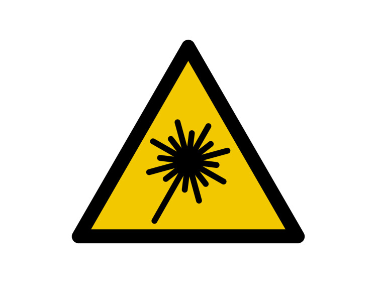 Panneau d'avertissement - Signalétique W182 - Danger Rayonnement laser
