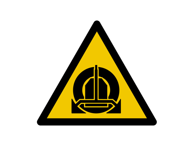 Panneau d'avertissement - Signalétique W203 - Danger Clampage / Serrage de roues