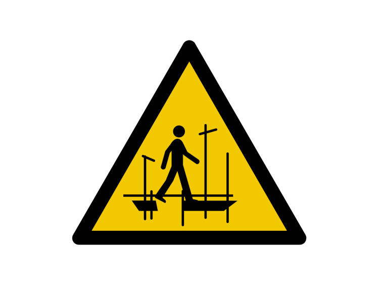 Panneau d'avertissement - Signalétique W206 - Danger Ne pas utiliser l'échafaudage