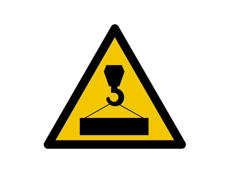 Panneau d'avertissement - Signalétique W208 - Attention Charge suspendue