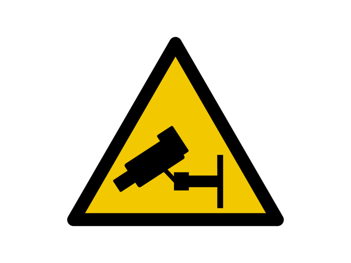Panneau davertissement  Signalétique W210  Surveillance vidéo