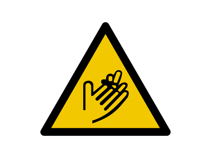 Panneau davertissement  Signalétique W217  Attention aux mains Risque de coupure