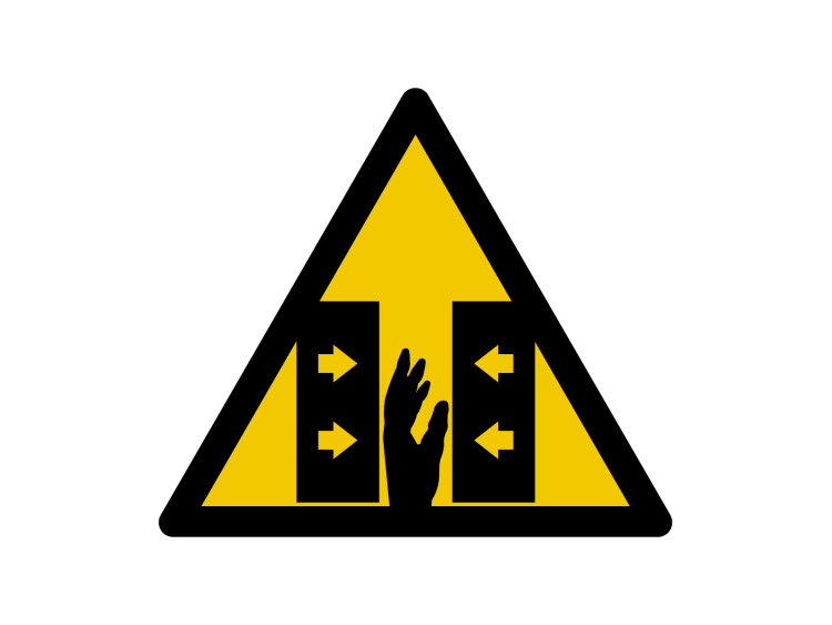 Panneau d'avertissement - Signalétique W219 - Attention risque d'écrasement